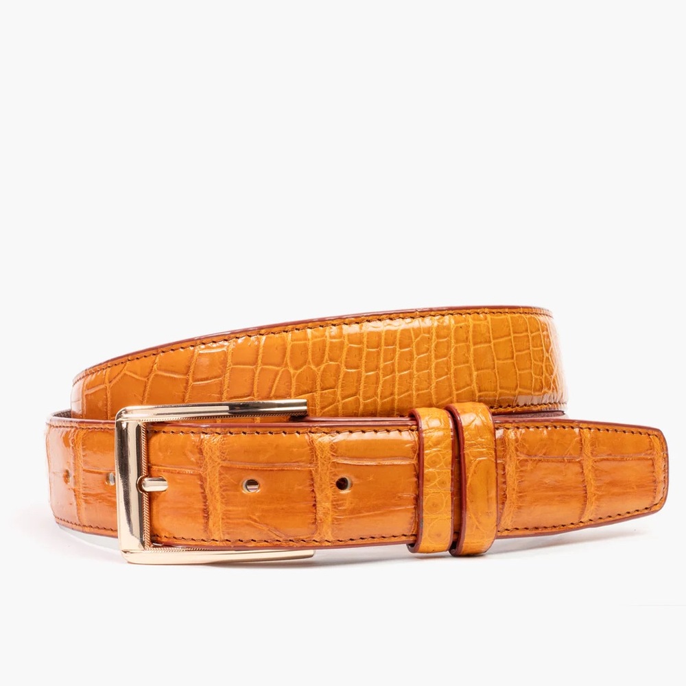 491. NWT MENS SHERRILL & BROTHERS RICHARD 40 GENUINE CROCODILE BELT